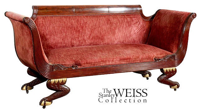 It is rare to find a small classical sofa or settee, which amazingly retains its early fabric. We have French polished the legs and added some gold leaf to where there was originally gold leaf in various parts of the legs. This is a very engaging