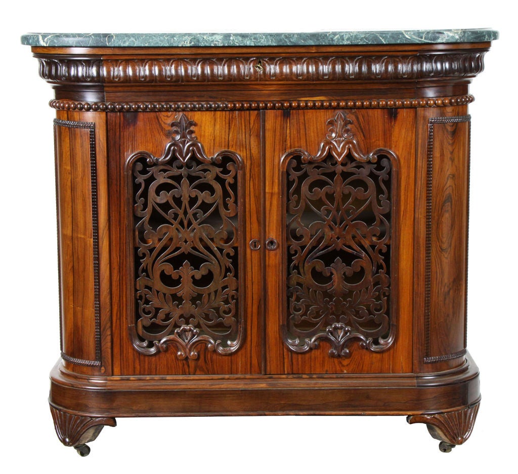 Rosewood Rococo Revival Commode, J. & J.W. Meeks, New York, circa 1845-1850 In Excellent Condition In Providence, RI
