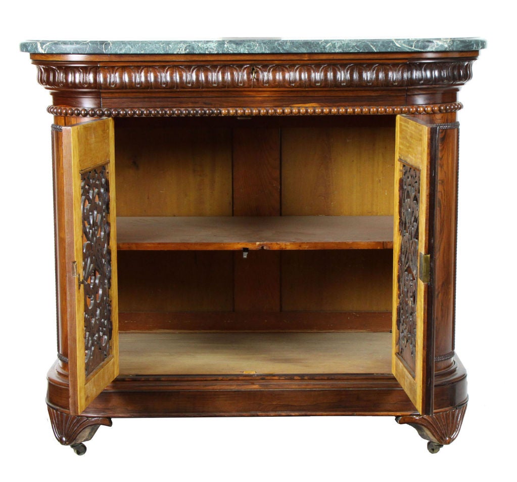 19th Century Rosewood Rococo Revival Commode, J. & J.W. Meeks, New York, circa 1845-1850