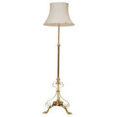Victorian Brass Telescopic Floor Lamp