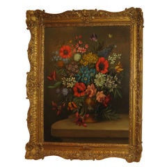 Floral Still Life Oil On Canvas