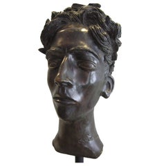 A Jean Marais Bronze Bust of Jean Cocteau
