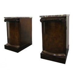 A Pair of Early Victorian Mahogany Pedestal  Cabinets