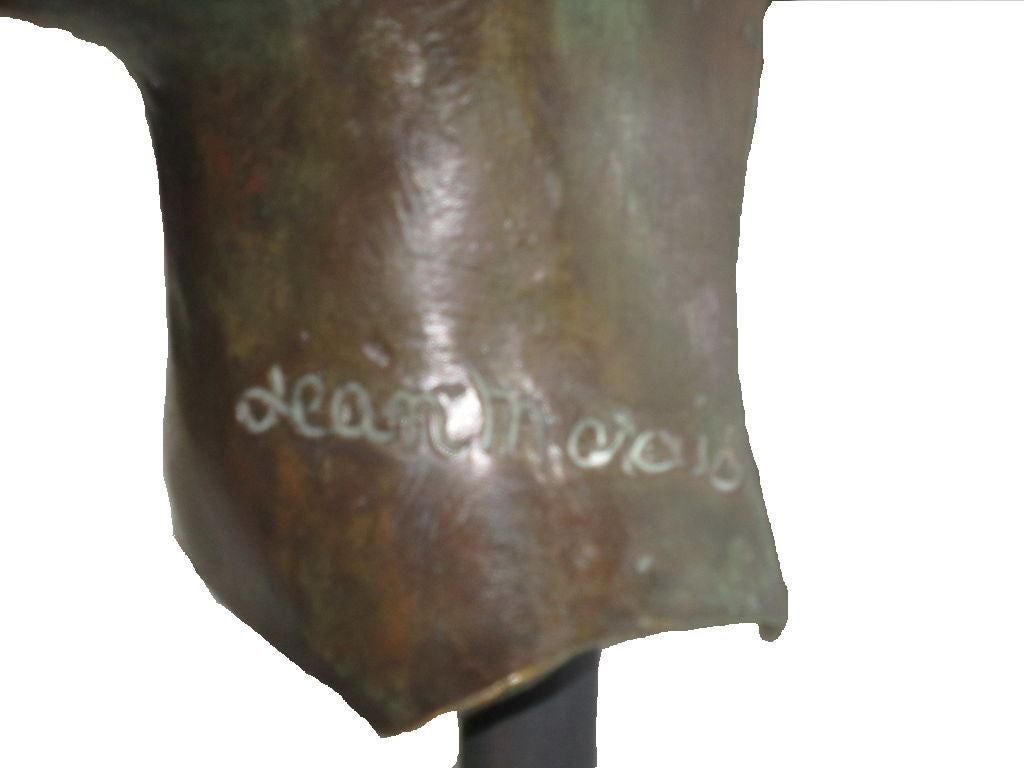 French A Jean Marais Bronze Bust of Jean Cocteau For Sale