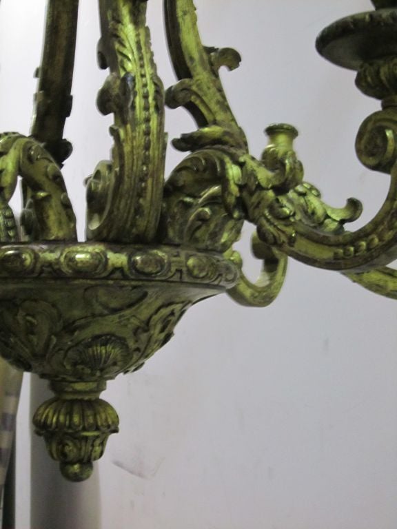 An Eight Branch Tole Chandelier