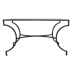 A Black Iron Garden Table