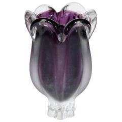 Tulip Shape Art Glass Vase