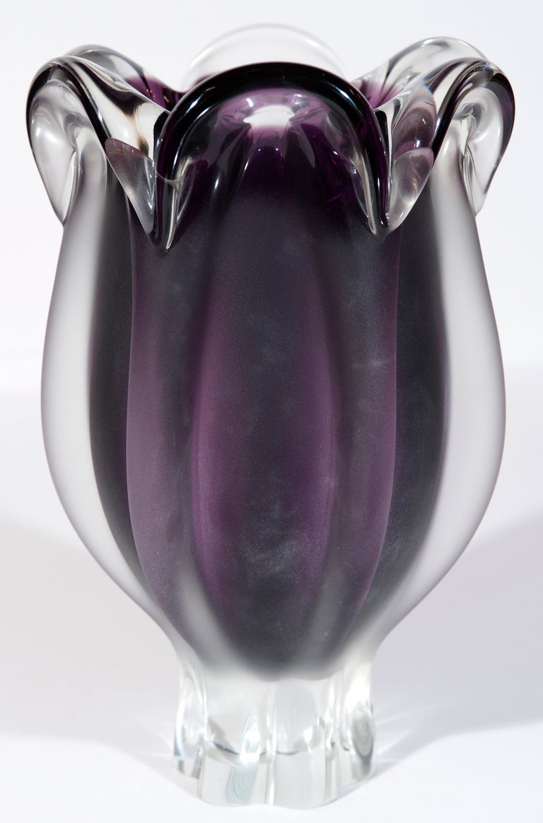 Tulip Shape Art Glass Vase