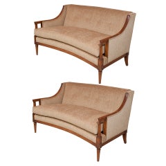 Used Pair of Directoire Style Settees