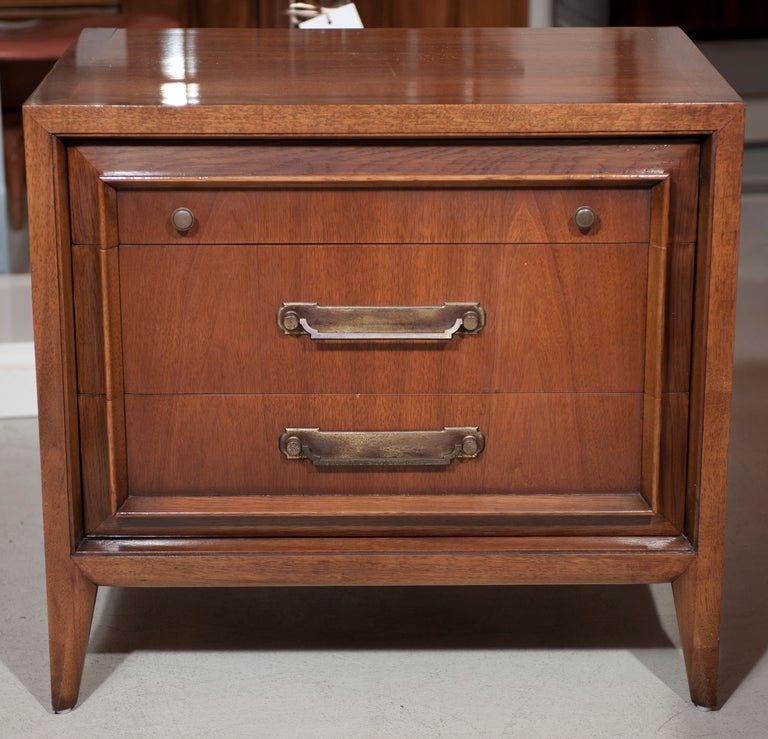 Pair of Mid-Century Walnut Side Tables