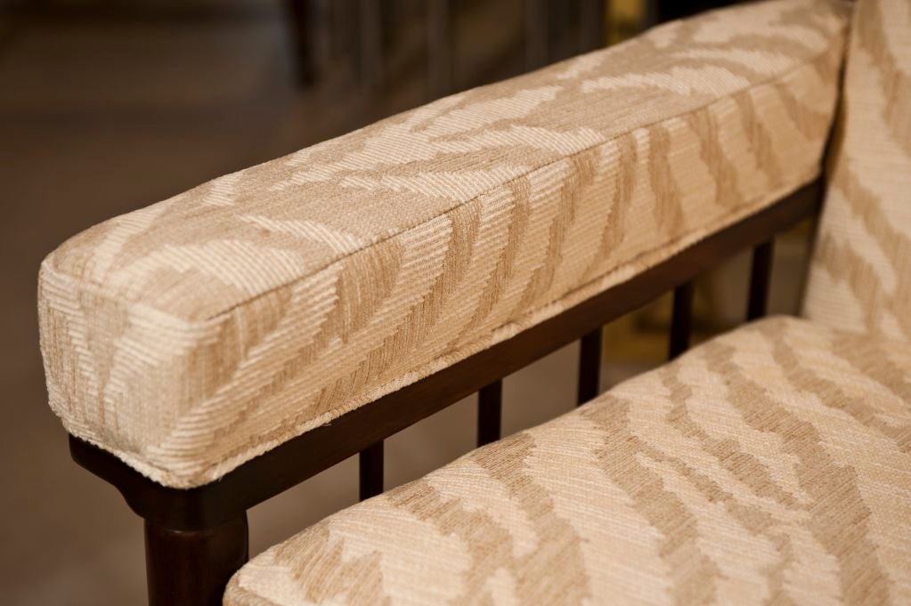 Pair of 1950's Upholstered Arm Chairs.