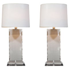 Pair of Lucite Table Lamps