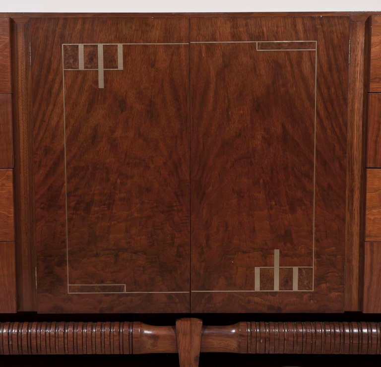 American Vanleigh Mid Century Moderne Cabinet For Sale