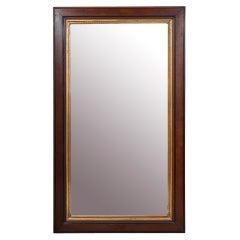 19th Century Mahogany and Gilt Mirror
