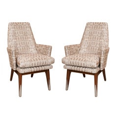 Pair of High Style Moderne Armchairs