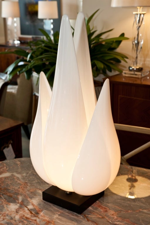 Pair of Acrylic Tulip Lamps