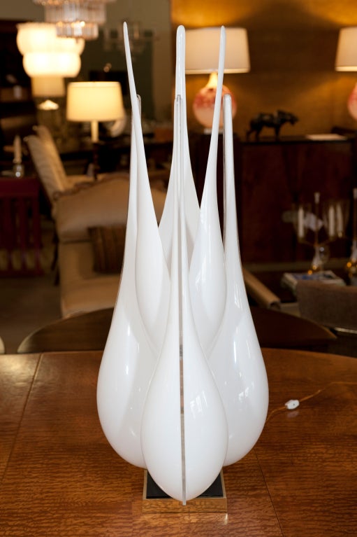 Canadian Acrylic Lamp by Rougier For Sale
