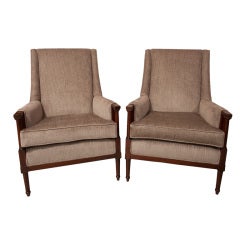 Pair of 1940
s upholstered armchairs