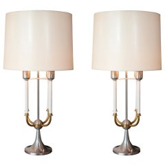 Pair of Candelabra Lamps in the Style of Tommi Parzinger