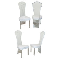 Set of 4 Lucite Dining Chairs