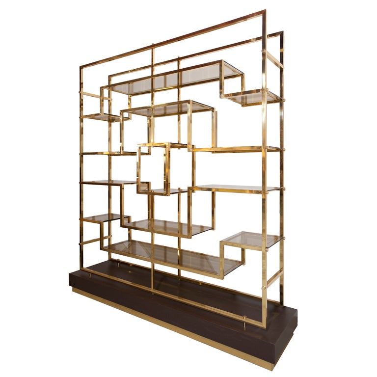 Brass Etagere By Romeo Rega For Sale
