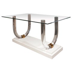 Amazing "U" Frame Lucite Console/Writing Table Amazing "U" Frame Lucite Console/Writing Table