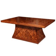 Art Deco Style Walnut Coffee Table