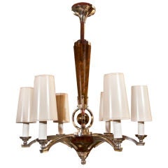 Art Deco 6 Arm Chandelier