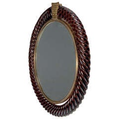Vintage Carlo Scarpa Mirror for Venini