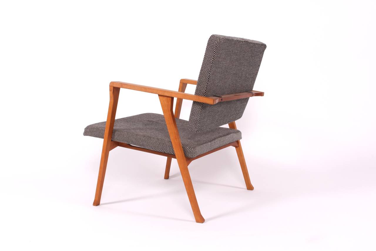 Walnut Franco Albini - Very Rare LUISONA  lounge Chair For Sale