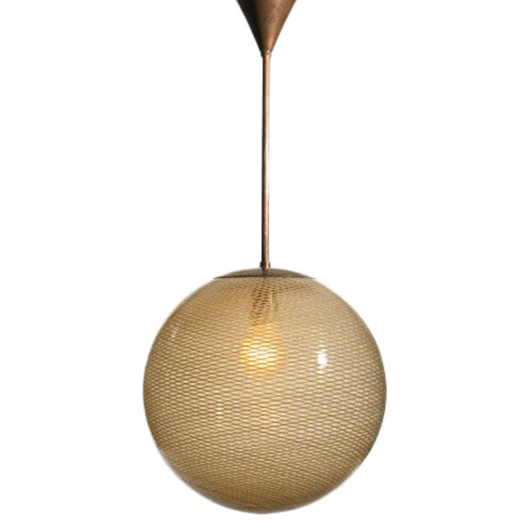 Carlo Scarpa "Reticello" chandelier  for MVM Cappellin