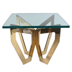 Jonathan Nesci H1 Side Table, Gold-Plated, Unique Prototype