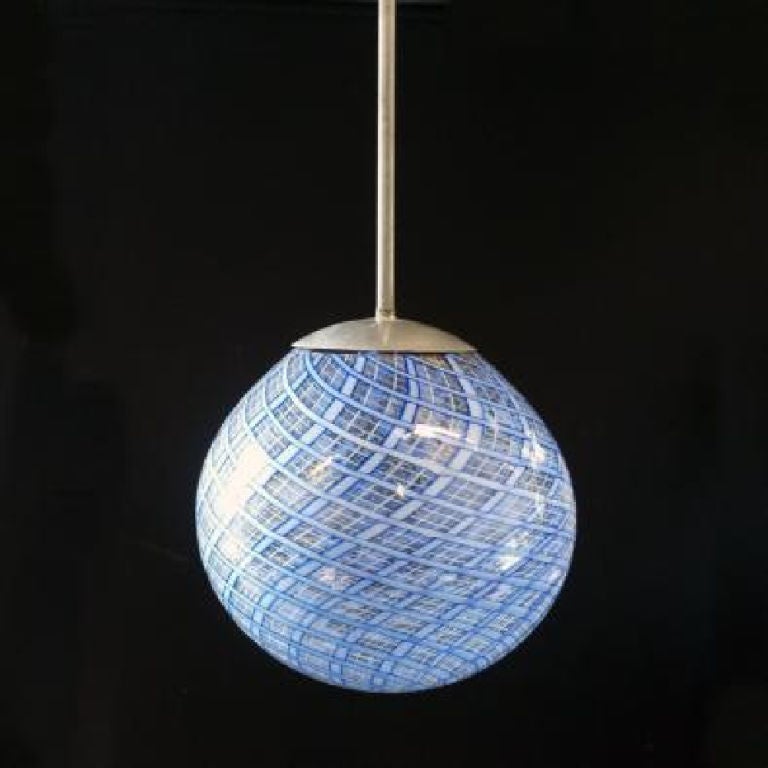 Attributed to Carlo Scarpa
Chandelier
Italy, c. 1930
Manufactured by Venini
glass, aluminum
36 h x 15 d inches