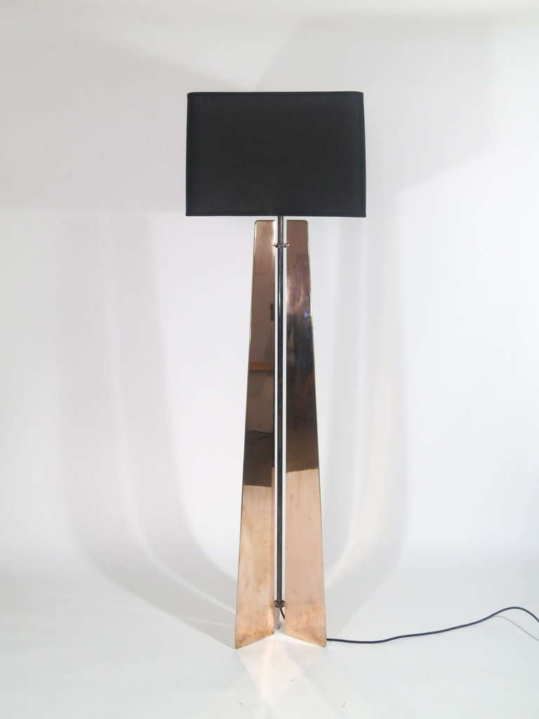 Jonathan Nesci Steel Lamp In Excellent Condition For Sale In Chicago, IL