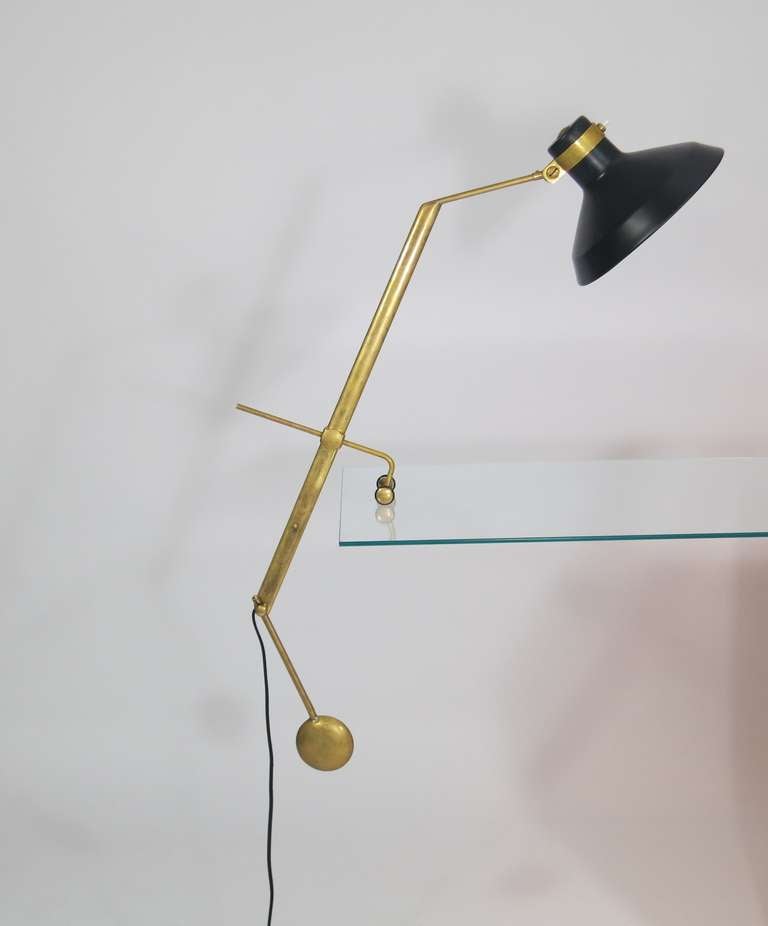 Roberto Menghi
Libra-Lux Lamp
Italy, 1948
Manufactured by Lamperti
brass, enameled aluminum, rubber
25 w x 9 d x 32 h inches