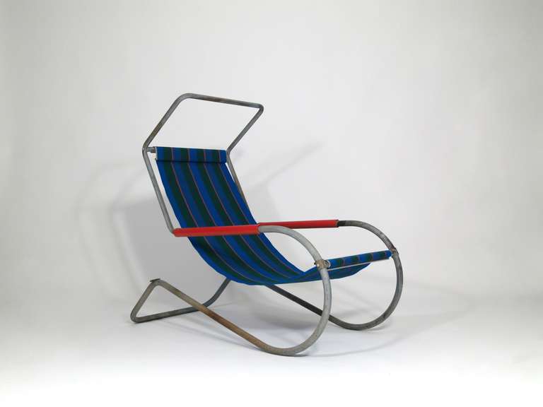 Battista and Gino Giudici Pair of Deck Chairs In Good Condition In Chicago, IL