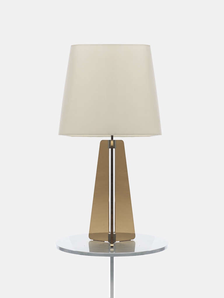 American Jonathan Nesci Bronze Lamp For Sale
