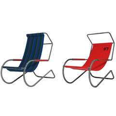 Vintage Battista and Gino Giudici Pair of Deck Chairs