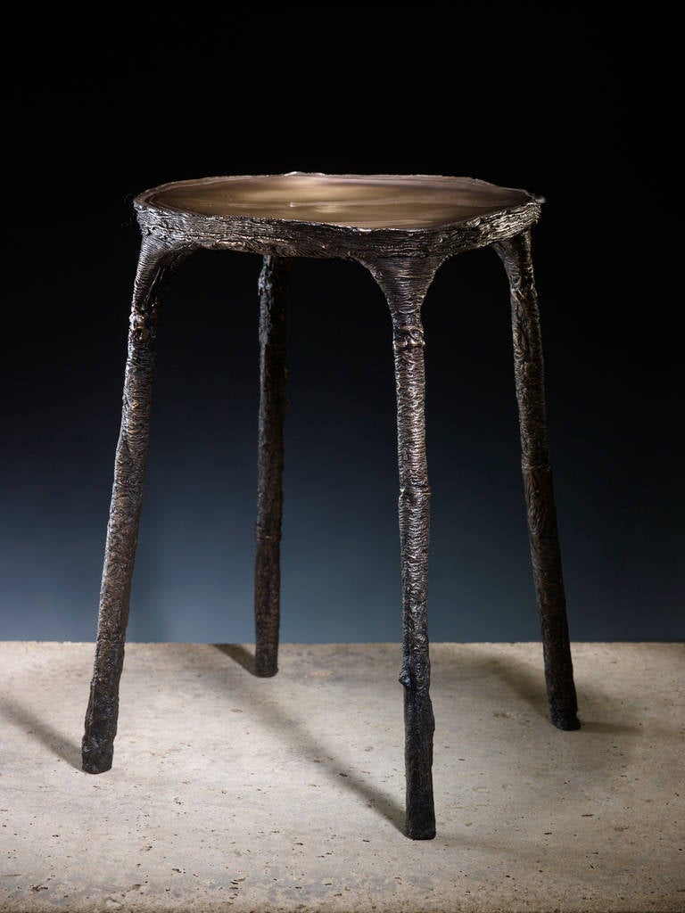 Steven Haulenbeek Ice Cast side tables In Excellent Condition For Sale In Chicago, IL