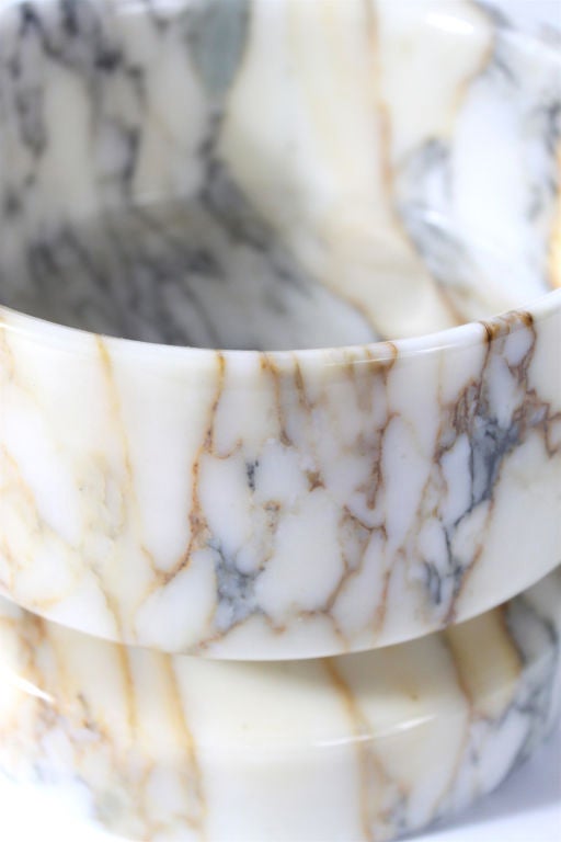 Italian Angelo Mangiarotti Marble Bowl Model 8535 For Sale