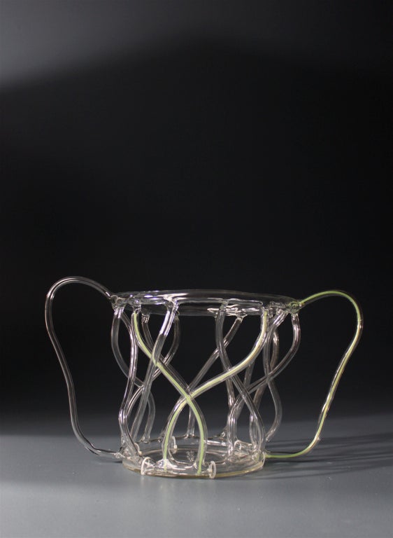 Andrea Branzi
Green Canaries, Basket in blown glass by Andrea Branzi 