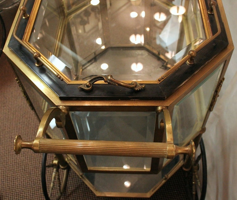 French Brass Serving Tea Cart / Bar Cart at 1stDibs