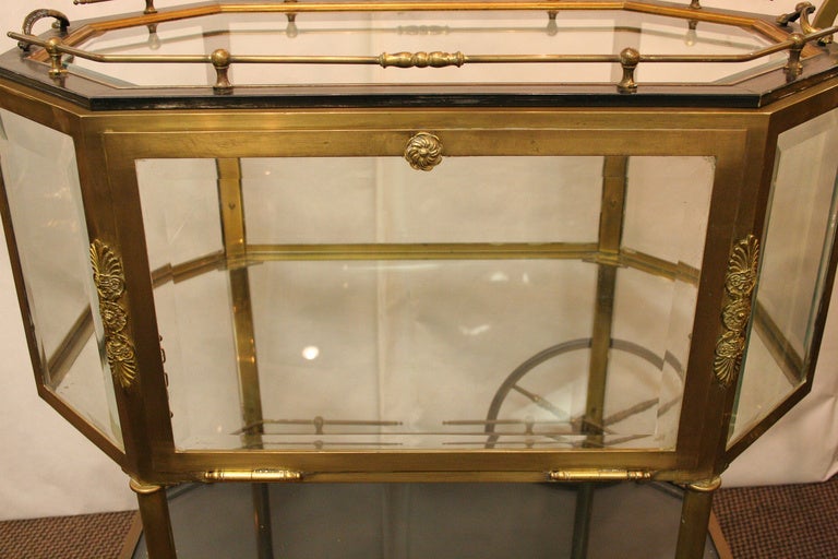 French Brass Serving Tea Cart / Bar Cart at 1stDibs