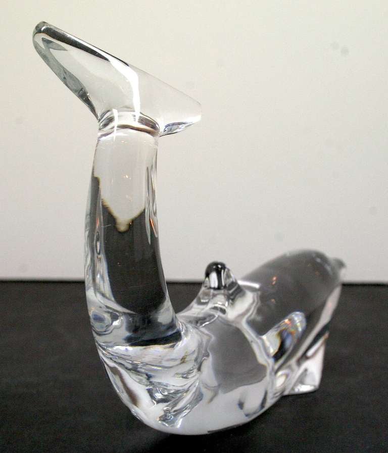 French Baccarat Crystal Dolphin