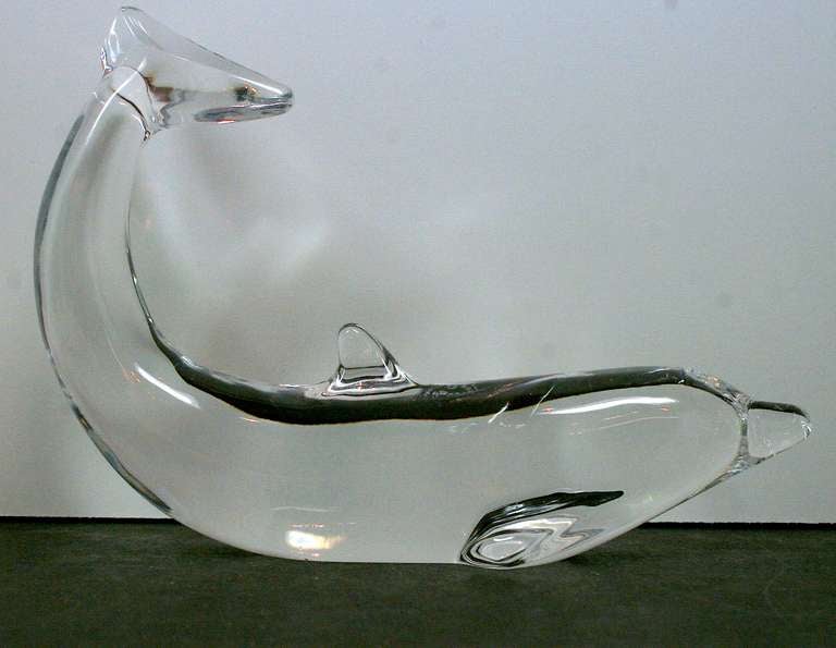 20th Century Baccarat Crystal Dolphin