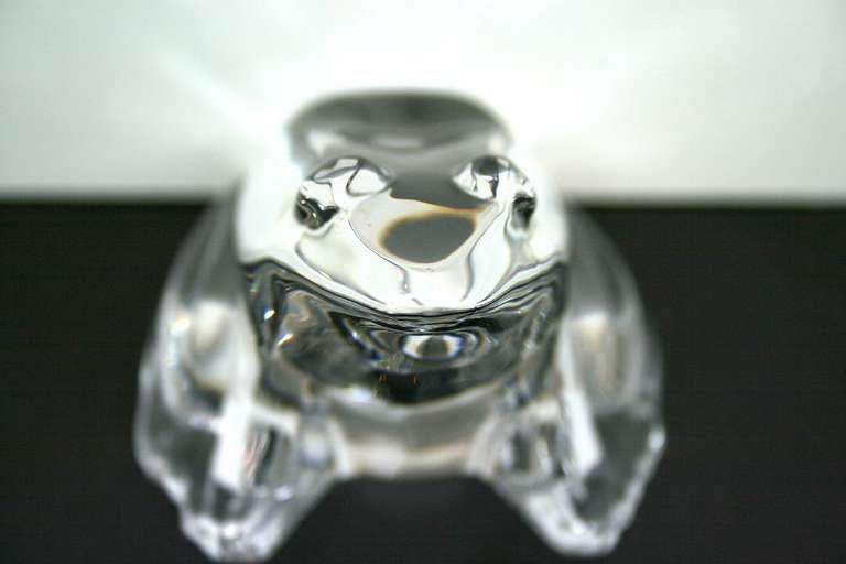 20th Century Baccarat Crystal Frog