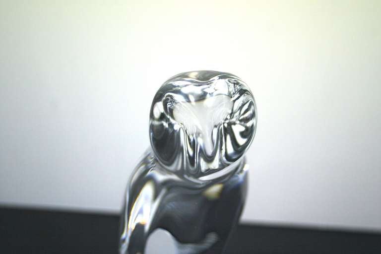 Baccarat Crystal Owl In Excellent Condition In New York, NY