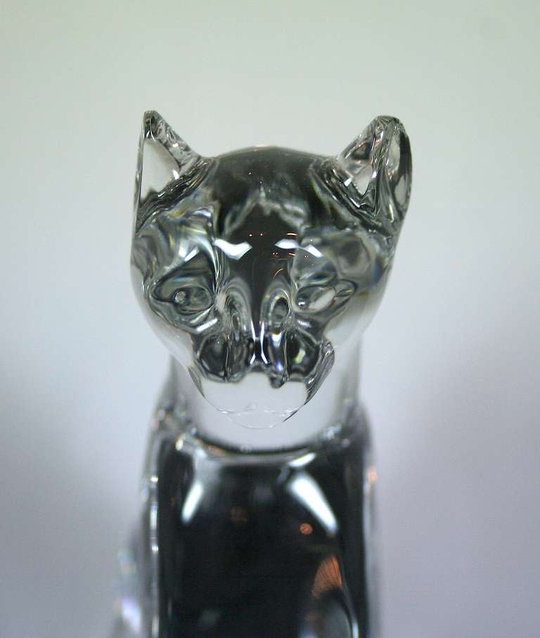 French Baccarat Crystal Egyptian Cat