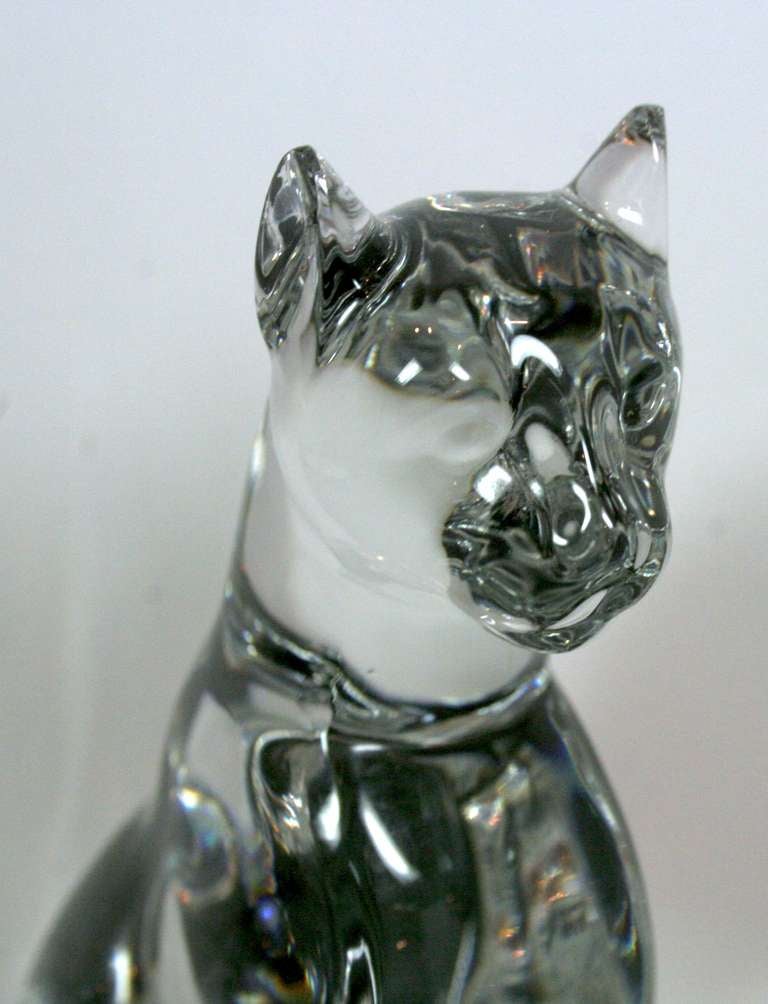Baccarat Crystal egyptian cat. Please look at our other listings for more Baccarat animals.