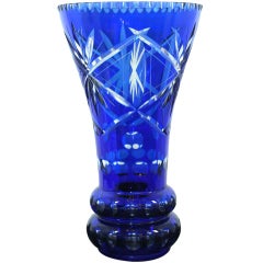 Cut to Clear Cobalt Vase